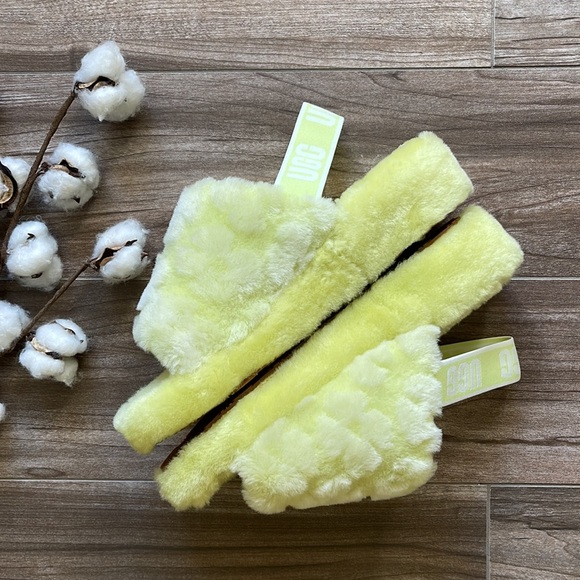 🌿UGG🌿 FLUFF YEAH SLIDE POPPY SANDALS SLIPPERS pollen slides - Picture 2 of 13